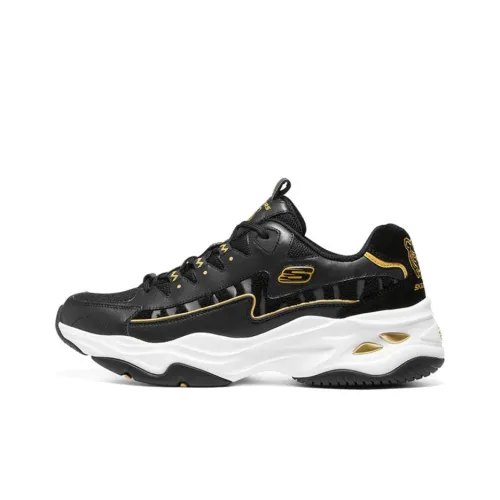 Skechers D'LITES 4,0 New Year Collection Низкий топ массивные кроссовки мужской черный золотой