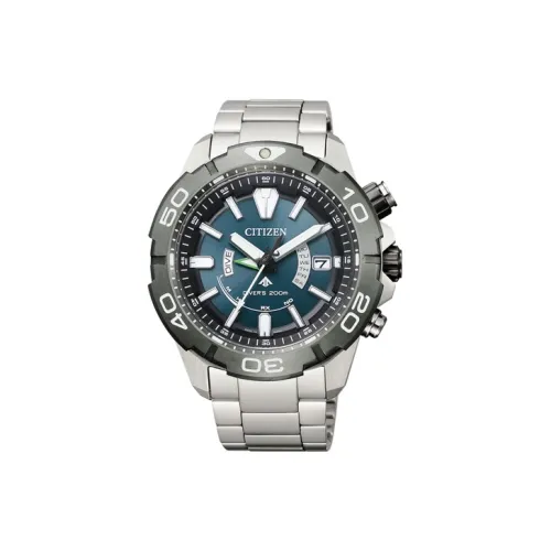 CITIZEN Солнечный Кварцевый Механизм Титан Ремешок Часы Мужские Циферблат Синий