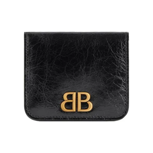 Balenciaga С наполнителем Arena Овечья шкура Картхолдер Женские Черный