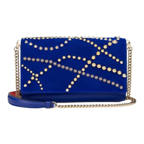 CL LUBOTING Лакированная кожа Телячья кожа с бархатом Одно плечо Через плечо Клатч Женский Синий