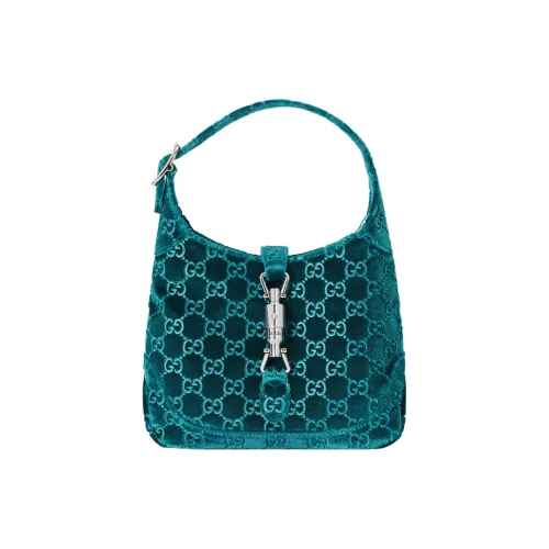 GUCCI Jackie 1961 Вельветовая сумка через плечо женская темно-синий