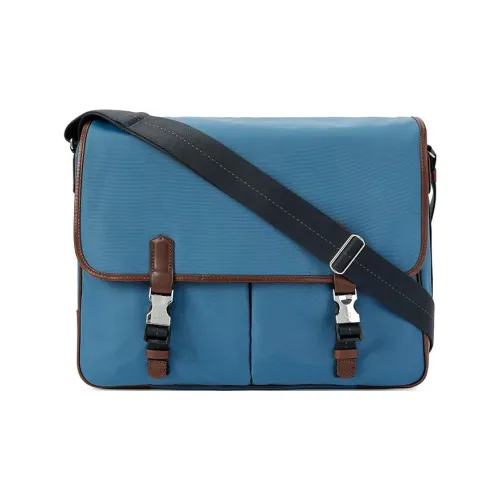 Dunhill Сумка через плечо из нейлона с кожаными вставками унисекс синий