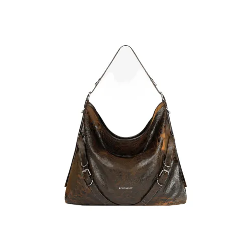 Givenchy Voyou Sheepskin Сумка через плечо Мужская Черная и Грязно-коричневая