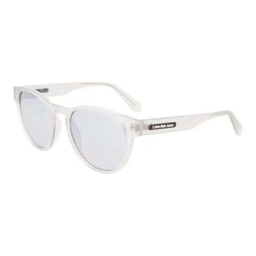 CK Calvin Klein Ацетат Круглые Солнцезащитные очки Унисекс Белый