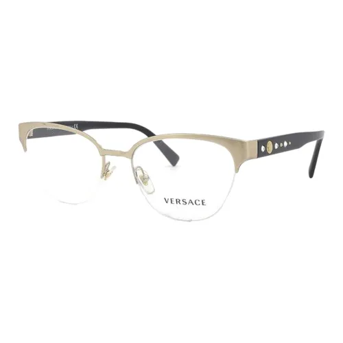 VERSACE Металл Кошачий глаз Оправы для очков Женские Золото