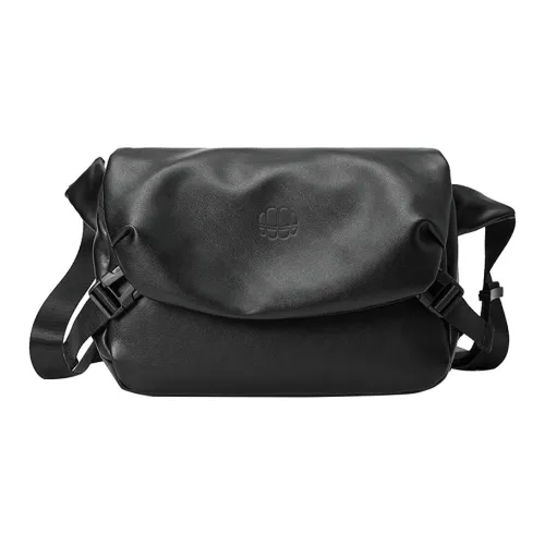 ROSEROOEN ПУ (полиуретан) Курьерская сумка Сумка через плечо Стандартная Унисекс Чисто черный