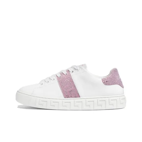 VERSACE Низкие кроссовки для скейтбординга Женские Белые