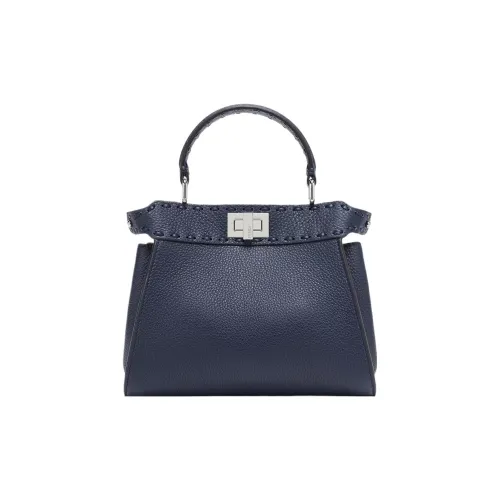 FENDI Peekaboo Сумка через плечо из телячьей кожи мини-сумка женская полночный синий