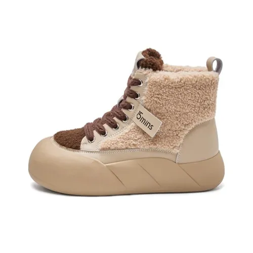 15 MINS Термические Кроссовки для скейтбординга с высоким верхом и увеличенной высотой 4CM Женские