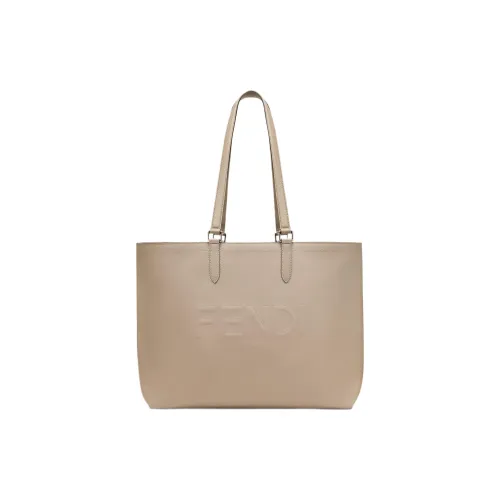 FENDI ROMA Телячья кожа Тоут Сумка Сумка для покупок Сумка Обычная Мужская Бежевая