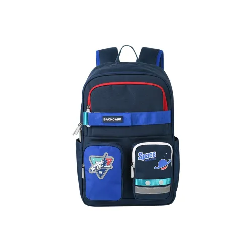 Back Care Полиэстер Студенческий Рюкзак Большой Темно-синий Космос Фиолетовый Сердце