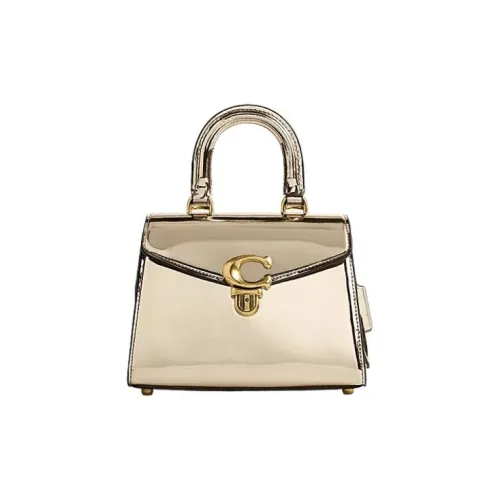 COACH Sammy Коровья кожа Сумка Lady Dior Сумка через плечо Сумка Маленькая Женская Латунь и Золото