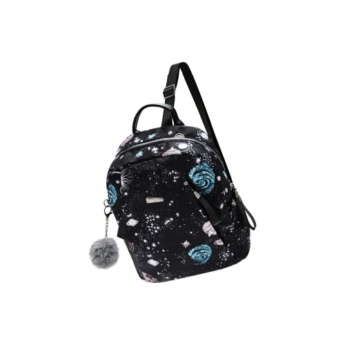 GF Oxford Fabric Backpack Large Women's Black GF Оксфордская ткань рюкзак большой женский черный