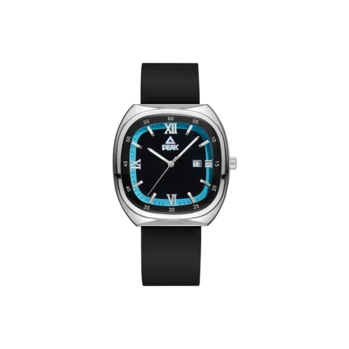 PEAK Triumph Collection Кварцевый механизм Силиконовый ремешок Часы Унисекс Черный циферблат