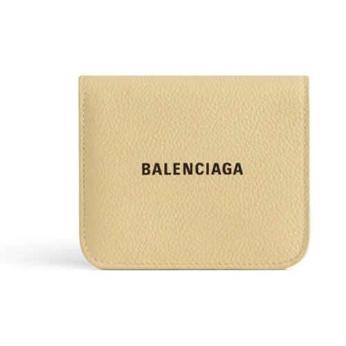 Balenciaga Коровья кожа крупнозернистая текстура кошелек женский светло-желтый