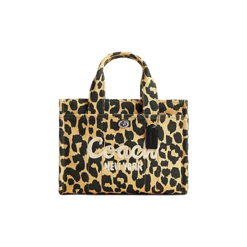 COACH Cargo Ткань Тоут Сумка Сумка для покупок Ткань Сумка на плечо Сумка Средний Женские Черный Желтый