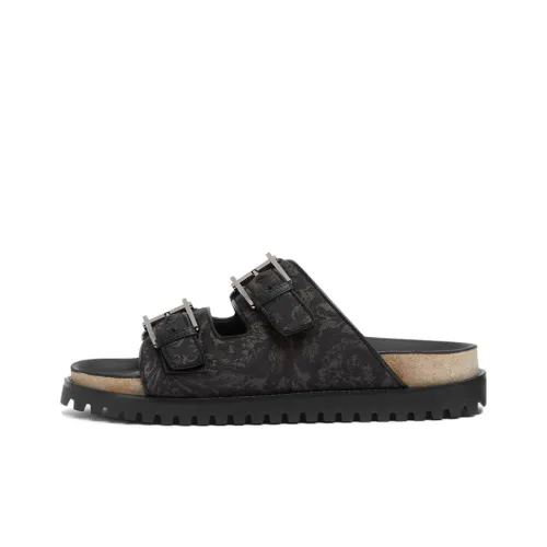 VERSACE Barocco Резина Sole Quick-Dry Слайд 2,5 см Мужской Черный