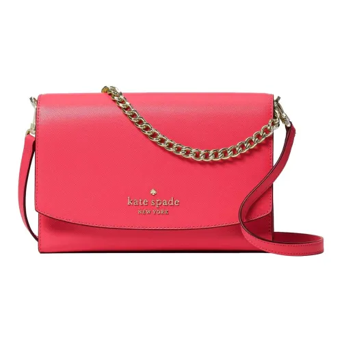 Kate Spade Крестообразная текстура Телячья кожа Портативный Сумка через плечо Сумка на плечо Женская Арбузно-красный