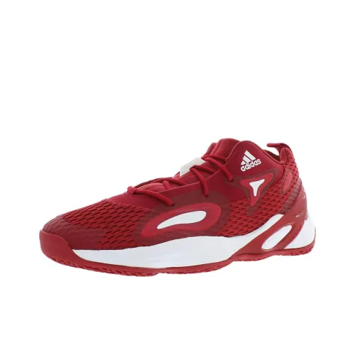 Adidas Exhibit A Slip-resistant Abrasion-resistant Low-top Basketball Shoes Men's Red Adidas Exhibit A Slip-resistant Abrasion-resistant Низкие Кеды для баскетбола Мужские Красные