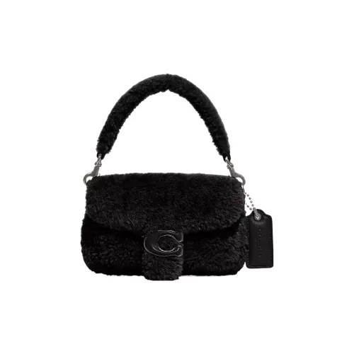 COACH Pillow Shearling Pillow Bag Crossbody Bag Small Women's Black