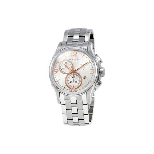 HAMILTON Quartz Механизм Мужские часы Циферблат 42 мм Белый корпус Нержавеющая сталь Ремешок из нержавеющей стали