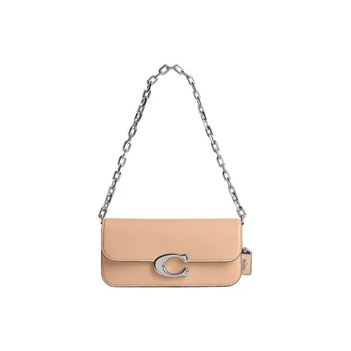 COACH IDOL Коровья кожа Портативная Сумка через плечо Сумка на плечо Женская Телесного цвета