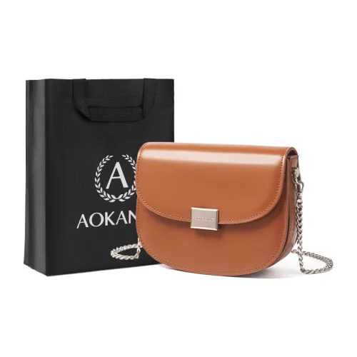 AOKANG Сумка через плечо из коровьей кожи Женская Карамель Хепберн Черный Милкшейк Белый Кремовый Абрикос