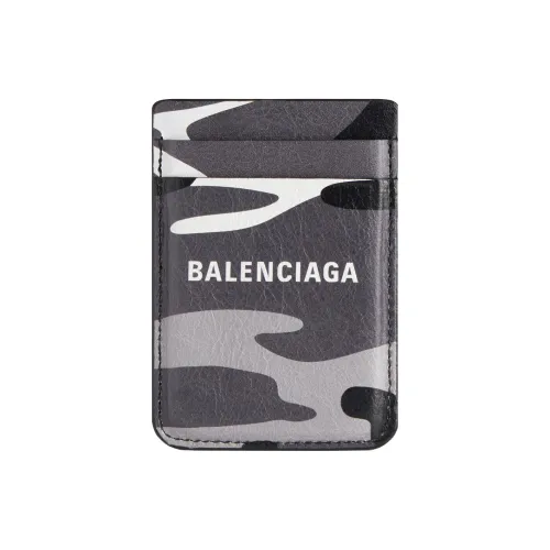 Balenciaga Arena Овечья кожа Держатель для карт Мужской Серый и Белый