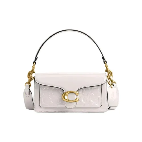 COACH Tabby Лакированная кожа Сумка через плечо Маленькая Женская Белая