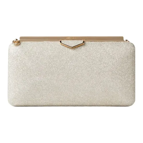 Jimmy Choo Резиновый мешок для хранения сумка на плечо клатч стандартный женский ледяной белый золотой