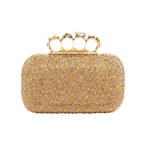 Alexander McQueen Телячья кожа Клатч Женский Золотой