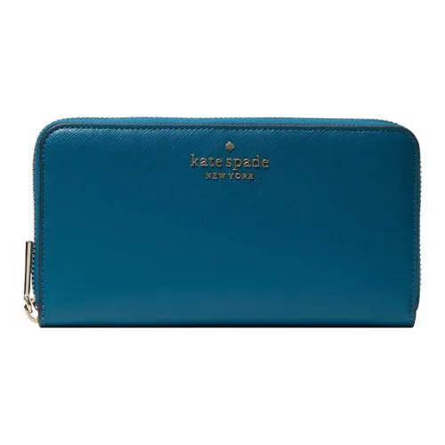 Kate Spade Cameron Saffiano кожа кошелек большой женский темный павлин синий