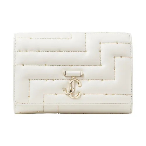 Jimmy Choo Avenue Кожаный Наппа Одно Плечо Клатч Женский Белый