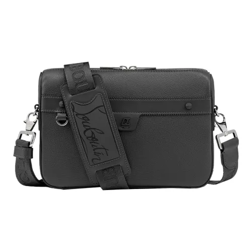 CL LUBOTING с рельефным узором телячья кожа сумка через плечо мужская дымчатый цвет