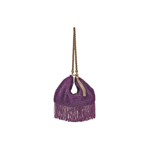 Jimmy Choo Satin Сумка Сумка через плечо Женская Blackcurrant Светлое Золото