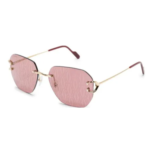 Cartier Титан Нерегулярная форма Солнцезащитные очки Мужской Золотой