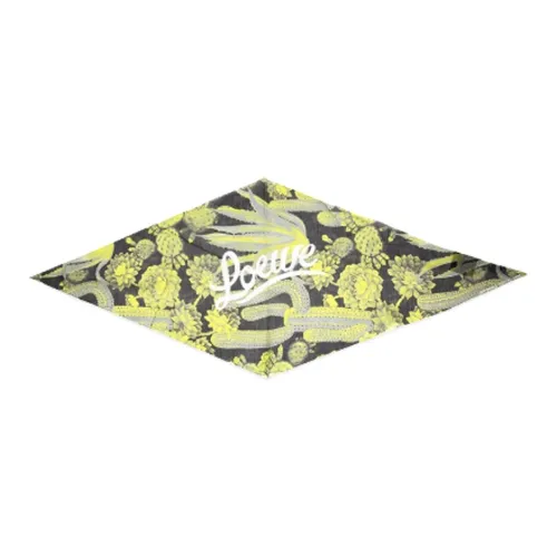 LOEWE Шелковые шарфы Женские Зеленый