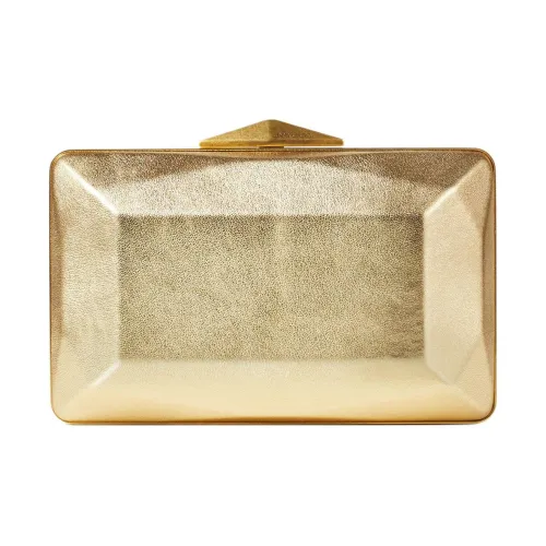 Jimmy Choo Ромб Кожа Наппа Портативный Одно Плечо Клатч Женский Золотой