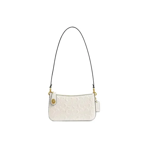 COACH Penn Коровья кожа Сумка на плечо Сумка Сумка через плечо Маленькая Женская Мел Белый
