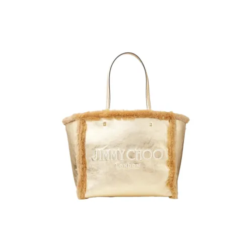 Jimmy Choo Avenue Nappa Shearling Tote Bag Shopping Bag Portable Crossbody Bag Shoulder Bag Women's