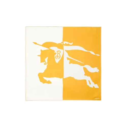 Шелковые шарфы Burberry для женщин желтые