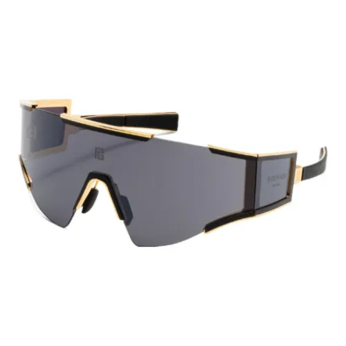 BALMAIN Титановый сплав Нейлон Нерегулярная форма Солнцезащитные очки Унисекс Черный