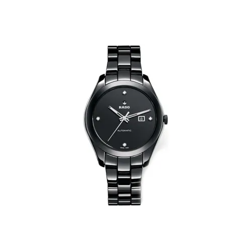 RADO Автоматический Механический Механизм Женские Часы 36 мм Черный Циферблат Керамические Оправа Керамический Ремешок