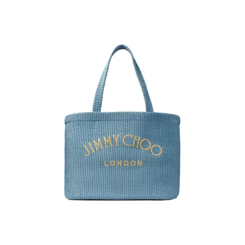 Jimmy Choo Соломенная плетеная сумка-тоут сумка для покупок сумка женская дымчатый циан и светлое золото