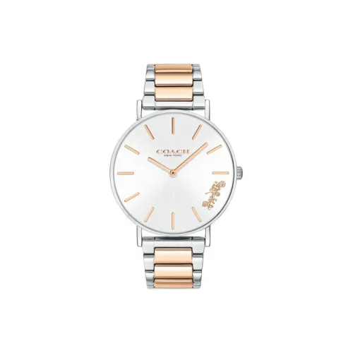 COACH Женские часы Кварцевый механизм корпус из нержавеющей стали ремешок 36 мм белый циферблат