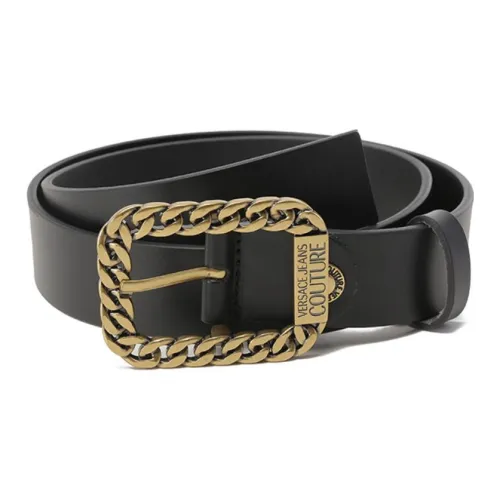 VERSACE JEANS COUTURE Цепочка Застежка Винтаж Триммируемые Кожаные Ремни Мужские Ширина 3,5 см