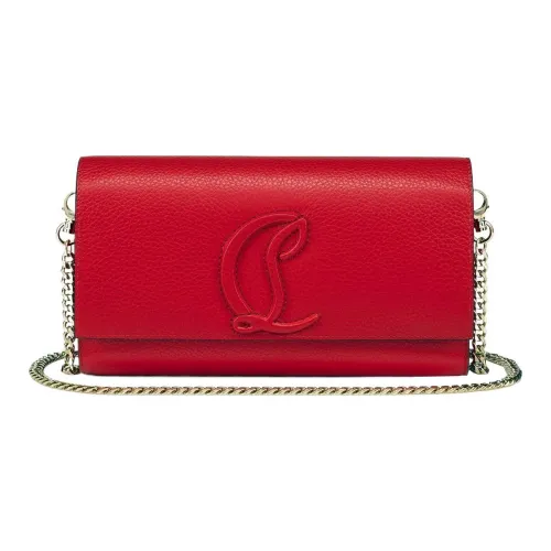 CL LUBOTING Текстурированная Телячья Кожа Сумка через плечо Кошелек Женский Красный