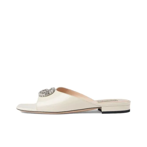 GUCCI Резина Слипоны Женские Бежевые