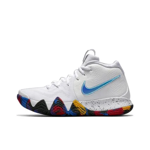 nike Kyrie 4 EP 'NCAA Tournament' Kyrie 4 MID Топ Баскетбольные кроссовки для игры Мужской Нефритовый белый Азиатская версия