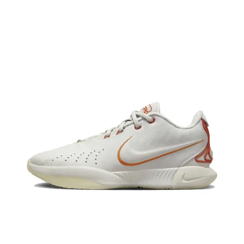 Nike Lebron 21 'Lebron 21 Akoya LBJ21 Low Топ Баскетбольные кроссовки Мужской Бежевый Оранжевый Международная версия